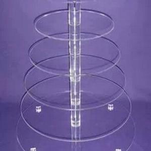 76543層水晶OEM圓形亞克力杯子糕餅蛋糕食物塔婚禮生日糕餅蛋糕食物OEM